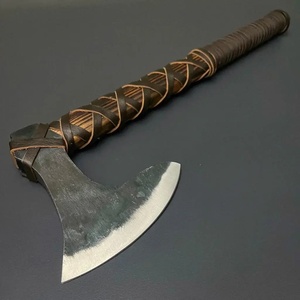 Hache à fendre Jexmoo personnalisée de 19,5 pouces en acier au carbone, manche en bois de rose, étui en cuir, cadeau d'extérieur, fait main, industriel - Product Image 2