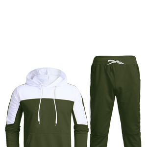 Fitness Sports à capuche solide survêtement décontracté personnalisé hiver deux pièces ensemble hommes joggeurs en gros de haute qualité adultes complets - Product Image 4