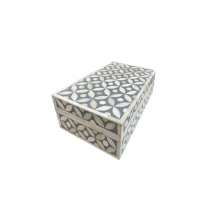 Caja de madera India Ramadán Diseño único especial Disponible Caja de nácar Azul índigo para regalar en los países árabes - Product Image 3