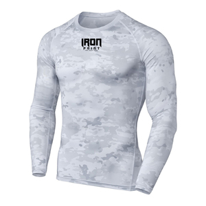 เสื้อคอกลมแขนยาวสำหรับผู้ชายเสื้อฟิตเนสออกกำลังกายเสื้อแรชการ์ดดีไซน์ล่าสุดพร้อมคุณสมบัติระบายอากาศ - Product Image 1