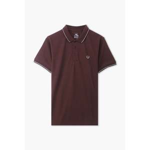 Polo brodé de marque de haute qualité pour hommes, teint uni foncé, rayé, tricoté, étiquette privée, rayé solide XL 6XL Marron - Product Image 1