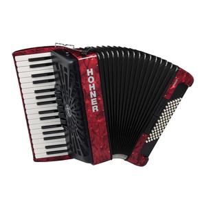 NOUVEAU Modèle original Bravo III 72 Accordéon chromatique à clavier de piano (Rouge nacré) - Product Image 2