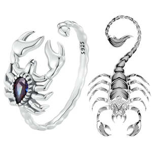 <b>925</b> <b>Silver</b> <b>Ring</b> with SCORPION Diamond Elegant Diamond <b>Rings</b> Collection - Product Image 1