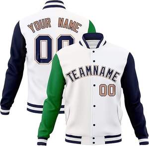 แจ็กเก็ตเบสบอลบอมเบอร์ทีมเบสบอลขนแกะสไตล์เท่ๆสำหรับผู้ชายผลิตในปากีสถาน - Product Image 2