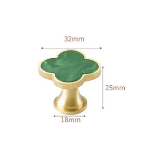 Tiradores de Muebles de Resina Ecológicos con Forma de Flor, Perilla de un Solo Orificio para Cajones de Gabinete de Cocina - Product Image 2