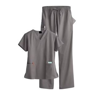 Fashionable Breathable Eco-Friendly Unisex Nursing <b>Scrubs</b> Uniforms with Needle Detection and Custom Logo Options for Hospitals - Product Image 2