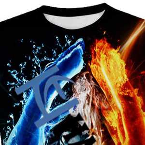 Camiseta de algodón y poliéster de la mejor calidad para hombre, camiseta estampada, cantidad, bricolaje, OEM, personalizada - Product Image 2