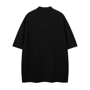 Camiseta de Manga Corta para Hombre, Tejida, 100% Algodón, Color Personalizado, Color Sólido, Transpirable, Ecológica, Cuello en V, Corte Holgado - Product Image 4