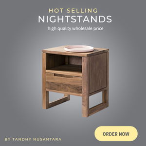 Buffet et tables de chevet en bois de haute qualité pour meubles de chambre Design moderne Usine directe d'Indonésie - Product Image 6