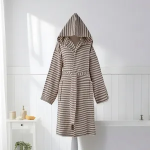 Peignoir unisexe 100% coton, best-seller, séchage rapide, vêtements de nuit d'été, tissu respirant, léger, toute l'année, fabrication ODM en Turquie - Product Image 6