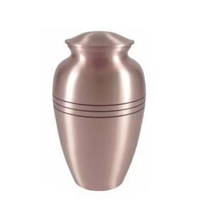 Urnes de crémation en métal de qualité supérieure sécurisées, mémoriaux élégants pour les cendres humaines tenant l'arrivée chaude finie polie - Product Image 1