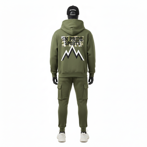 Chándales Unisex Casuales de Color Liso, Elegantes y Cálidos para Aventuras Invernales, Bordado de Alta Calidad, Transpirables, 100% Algodón Felpa - Product Image 5