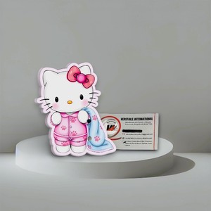 Paleta de Extensiones de Pestañas Personalizable de Hello Kitty, Ecológica, Magnética, Acrílica, con Forma de Flor, Lazo Rosa, Ovalada - Product Image 1