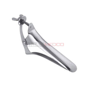 Spéculum vaginal 10,5 pouces à trois lames en acier inoxydable allemand professionnel pour usage vétérinaire chirurgical réutilisable pour l'élevage et les hôpitaux - Product Image 3