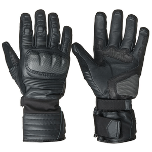 Men's Full-Finger Black Genuine Leather Motorbike <b>Gloves</b> Breathable Auto Racing Wear <b>Touchscreen</b> Feature Custom Winter - Product Image 1