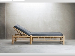 Vente chaude Chaise simple en bambou avec matelas en toile Design traditionnel pour une utilisation en extérieur dans le jardin, le salon, la villa et le parc - Product Image 6