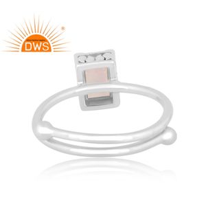 Handmade Design Fine <b>Sterling</b> <b>Silver</b> Natural Ethiopian Opal Gemstone <b>Adjustable</b> <b>Ring</b> Jewelry Manufacturer - Product Image 4