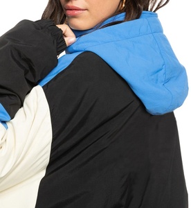 เสื้อแจ็คเก็ตกันลมไนลอนคุณภาพดีสำหรับผู้หญิง ไซส์พลัส สีสันตัดกัน บาง ระบายอากาศได้ดี มีฮู้ด - Product Image 4