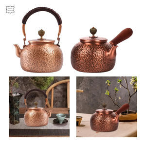 Martelé Design Élégant Théière Cuivre Chaude Tendance Gravé À La Main Cafetière Servir Bouilloire Main Camping Cuivre Pot - Product Image 3