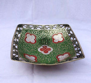 Bas prix vente chaude dessus de table à manger bol de service de fruits décoratif décoration de table à manger centres de table bol en métal. - Product Image 2