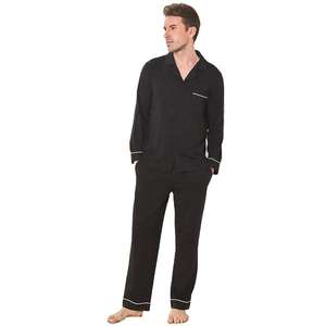 Conjunto de Pijama para Hombre con Botones, Ropa de Dormir Cómoda, Suave y Transpirable, Ropa de Casa Informal, Traje de Noche - Product Image 1