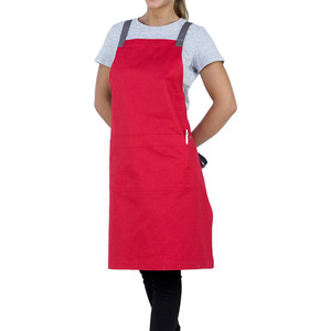 Delantales de cocina con correas ajustables de alta calidad, diseño de bolsillo frontal ecológico, lona duradera, algodón vaquero - Product Image 5