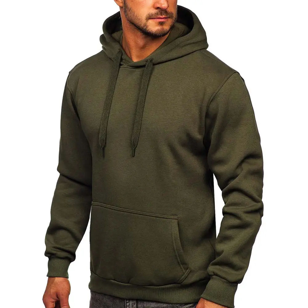 Pullover Forest Green Hoodies For Men In Size Large