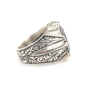 Men's 925 Sterling <b>Silver</b> <b>Ring</b> Oval Onyx Stone Bezel <b>Set</b> Fashionable Rose & Gold Plated Stylish Trendy Design Gift - Product Image 3
