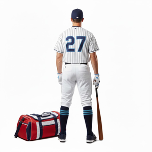 Ensemble d'uniformes de baseball respirants personnalisés, qualité supérieure, maillot et pantalon, tenue de sport, 100% polyester, séchage rapide, baseball/softball - Product Image 4