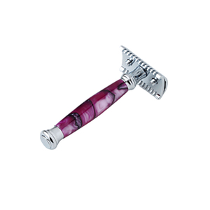Maquinilla de afeitar de seguridad abierta torcida de calidad superior con mango de aluminio, maquinilla de afeitar clásica de oro rosa para hombres - Product Image 4