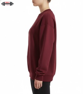 Sweat à capuche oversize en molleton de coton de haute qualité pour femme, avec logo personnalisé sur le devant, style streetwear d'hiver - Product Image 5