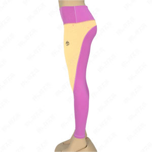 Femmes taille haute couleur unie Leggings de gymnastique dames panneau d'entraînement coupe serrée pantalon de sport taille élastique Yoga Leggings - Product Image 4