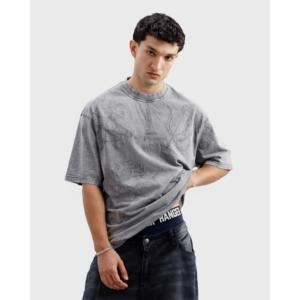 T-shirt Cherub 100% Coton Jersey 280/300 Grammes Style Hip Hop Coupe Longue Impression Sérigraphique Motif Uni Lavé Intégralement - Product Image 5