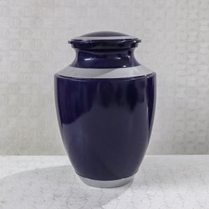 Urne funéraire en aluminium blanc avec pliure dorée, très vendue, pour cendres humaines, fournitures funéraires, commémoration, inhumation - Product Image 5