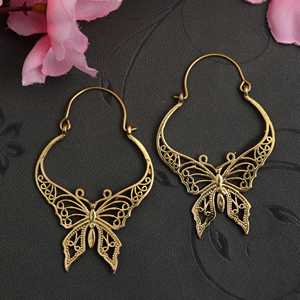 <b>Solid</b> Sterling Silver Mandala <b>Huggie</b> Earring Lightweight <b>Gold</b>-Plated Jewelry for Women Every Day Wear <b>Gold</b> Filled Brass - Product Image 2