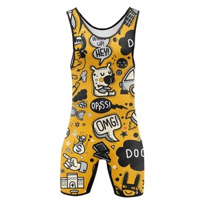 <b>Men</b> <b>Bodysuit</b> Undershirts Gym Sports Vest Leotard <b>Men</b> Boxers Wrestling Singlets Bodybuilding Jumpsuits From M-2XL - Product Image 6