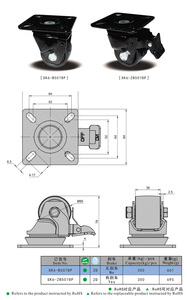 SK6-B5078P hochwertige schwarze Hochlast-Schwenk rolle ohne Lärm - Product Image 6