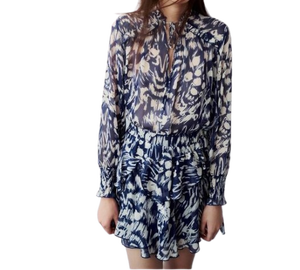 Top estampado de moda para mujer con patrones elegantes, perfecto para uso informal y de oficina, a la venta a precios de mayorista - Product Image 2