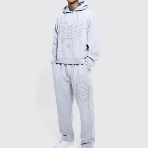 Chándal de moda lavado con ácido para hombre, sudaderas con capucha, conjunto de Jogger, transpirable, 100% algodón, calidad sólida, adultos, nuevo invierno - Product Image 5