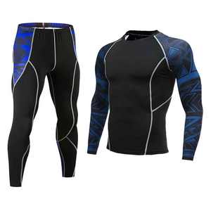 Conjunto de 2 Piezas de Ropa de Compresión para Hombre, Camiseta de Manga Larga de Compresión de Secado Rápido, Ropa Deportiva, Uniforme de Rashguard de MMA - Product Image 2