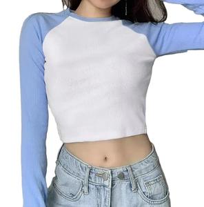 Trendy Summer <b>Raglan</b> Sleeve Crew Neck <b>T</b> <b>shirts</b> Streetwear Custom logo O Neck <b>T</b> <b>Shirts</b> for Women's - Product Image 3