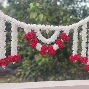 Jasmine Rose Toran fleur Bandarwal tenture murale décor à la maison porte cantonnière Diwali Festival décoration mariage pendaison de crémaillère cadeau - Product Image 1