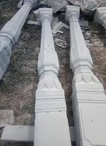Columnas de Mármol Sólido Talladas a Mano, Pilares de Piedra Modernos para Vestíbulo de Villa de Lujo, Arquitectura Exterior de Hotel - Product Image 3