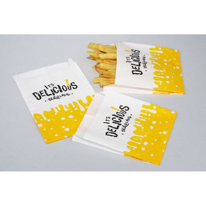 Bolsas de Papel Kraft Autoadhesivas Resistentes a la Grasa, Impresión Personalizada para Envasado de Alimentos como Pizza, Ensaladas, Fideos y Bocadillos - Product Image 1
