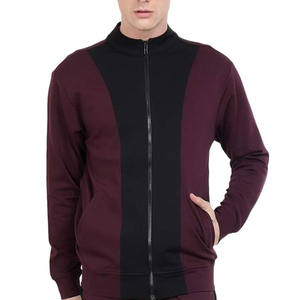 Survêtement d'hiver à capuche pour homme, 100 % coton, extensible dans quatre directions, coupe-vent, tissu confortable pour la course et le fitness, couleur unie - Product Image 2