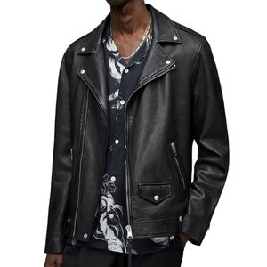 High Street Stylish Durable Cow Skin Leather <b>Jacket</b> Stand Collar Breathable Comfortable Versatile for All Seasons Casual Outfits - Product Image 1