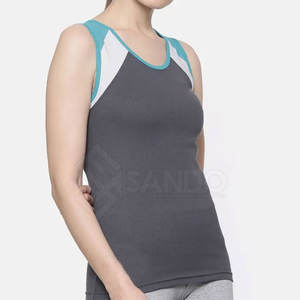 Camiseta sin mangas transpirable para mujeres adultas de etiqueta privada en venta al por mayor, camiseta sin mangas para mujeres de gimnasio más vendida - Product Image 2