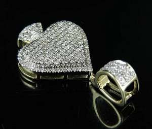 Colgante de Plata de Ley 925 de dos tonos helado con diamantes de moissanita VVS estilo religioso sij chapado en oro - Product Image 2