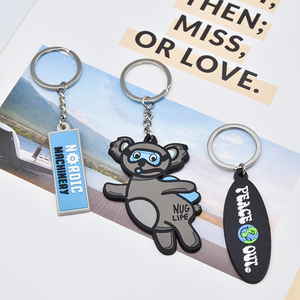 Venta caliente llaveros promocionales personalizados con su logotipo llaveros de diseño personalizado llaveros de goma de PVC - Product Image 4