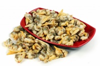 Moules bébés IQF surgelées, chair de coquille, qualité sashimi, 5-8cm, demi-coquille, sous vide, haute qualité, Mergues de la Mer Jaune, OEM, 24 mois